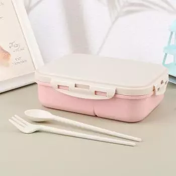 Ланч-бокс для микроволновой печи, посуда из пшеничной соломы, контейнер для хранения продуктов, коробка для бенто зелёный