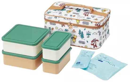 Ланч-бокс для отдыха на природе Skater с термосумкой и пакетом для льда Disney Winnie the Pooh Outdoor Сделано в Японии 3300 мл KCPC4