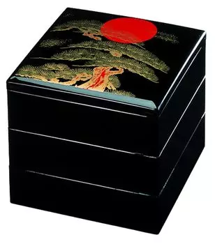 Ланч-бокс для отдыха Сделано в Японии 3 яруса Размеры Hotoku Hinodematsu x x J-kitchens (Bento Box) 6.5 19.7см 19.7см 17.9см