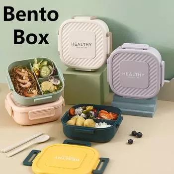 Ланч-бокс для пикника, портативная детская и студенческая посуда из нержавеющей стали, контейнер для еды на открытом воздухе, многофункциональная коробка для бенто белый