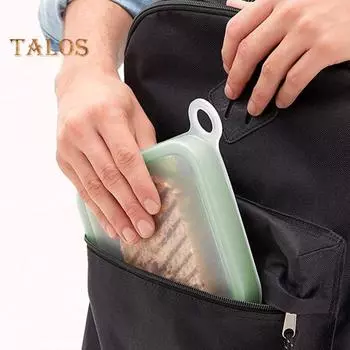 Ланч-бокс для сэндвичей Crisper, герметичный силиконовый держатель для сэндвичей, не содержащий бисфенола-А, легкий держатель для сэндвичей для родителей и детей, школьных работ, путешествий зелёный