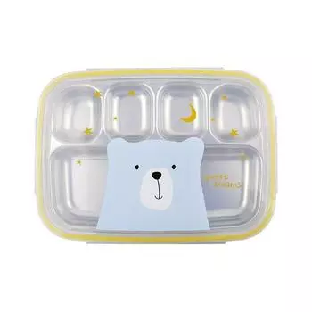 Ланч-бокс Dream Bear из нержавеющей стали, 6 предметов, разные цвета, один предмет, популярные корейские товары для родителей