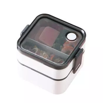 Ланч-бокс, двухслойный герметичный АБС-пластик, сохраняющий тепло, теплоизоляция, чехол для обеда, кухня белый