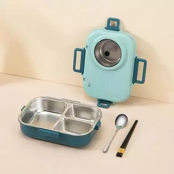 Ланч-бокс из нержавеющей стали, герметичный контейнер для студентов с 3 сетками, изоляционный контейнер для свежести, посуда с суповой миской, портативные ланч-боксы