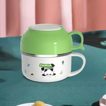 Ланч-бокс из нержавеющей стали, изолированный контейнер для лапши и риса, портативный бенто Все зелёный