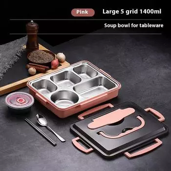 Ланч-бокс из нержавеющей стали с отделением для столовых приборов, изолированный, герметичный, для студентов, переносной, герметичный, для хранения продуктов питания as shows