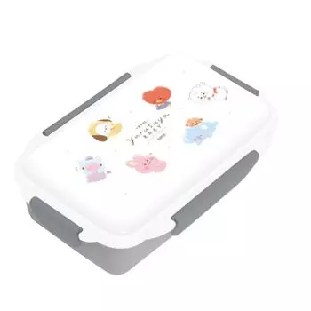 Ланч-бокс Kamio Japan BT21 с замком Листовка «Спокойной ночи» Товары для ланча Ланч-бокс Ланч-бокс 099180 4-точечный 1-уровневый