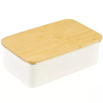 Ланч-бокс Nonoji из нержавеющей стали, прямоугольный, можно мыть в микроволновой печи и посудомоечной машине, стильный и простой, с крышкой из натурального дерева, белый белый