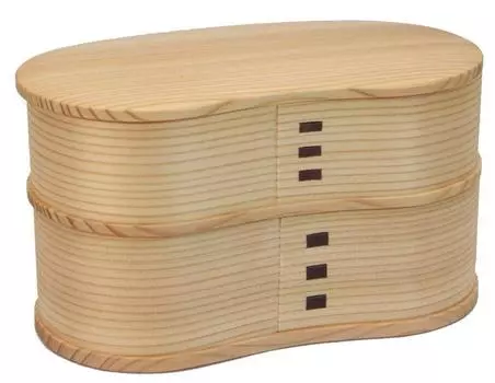 Ланч-бокс Odate Kogeisha Akita Cedar Magewappa Hango Ширина 17 см x Глубина 9 см Magewappa 2 уровня 2 уровня Bento Box Сделано в Японии 2530 примерно. ок.