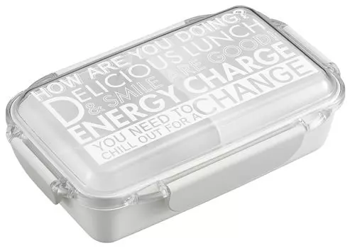 Ланч-бокс OSK Bento Box Energy Charge с белыми разделителями для посудомоечной машины и микроволновой печи, 750 мл, Япония, 4 точки, для взрослых и учащихся начальной школы. белый