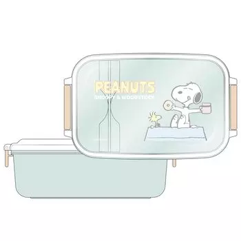 Ланч-бокс OSK Bento Box Snoopy с 2-точечными прокладками, разделителями для студентов, изготовленными в микроволновой печи, 500 мл, Япония, можно мыть в посудомоечной машине, безопасно, с замком, в комплекте,
