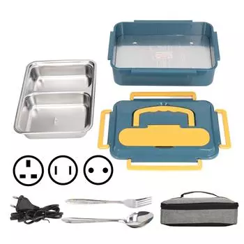 Ланч-бокс с подогревом, 1,5 литра, АБС-пластик, нержавеющая сталь, герметичный электрический ланч-бокс с функцией Plug and Play, w EU Plug 220V