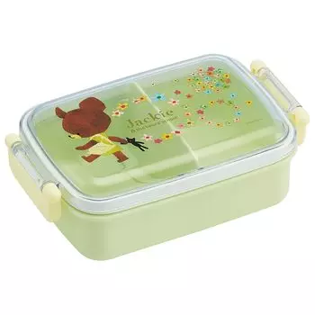 Ланч-бокс Skater, 1 ярус, 450 мл, пушистый, куполообразный, антибактериальный, детский обед, сделано в Японии, для школьников и девочек, RBF3ANAG, детский