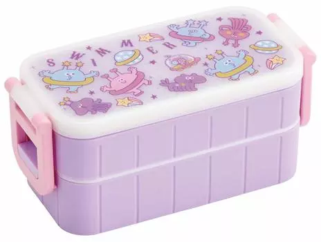 Ланч-бокс Skater 2 Tier 600 мл Bento Box Swimmer Space Boy Сделано в Японии YZW3