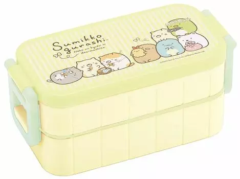Ланч-бокс Skater 2 Tier 600 мл Bento Box Sumikkogurashi Cat Siblings Сделано в Японии YZW3-A