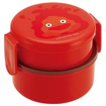 Ланч-бокс Skater Ходячий замок Хаула Calcifer Studio Ghibli 500 мл 2-уровневый круглый контейнер для рисовых шариков антибактериальный Сделано в Японии ONWR1AG-A