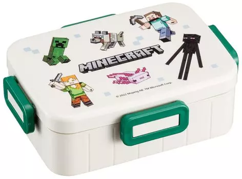 Ланч-бокс Skater Minecraft Explorer 650 мл, антибактериальный, с 4-точечным замком, сделано в Японии, женский, YZFL7AG-A