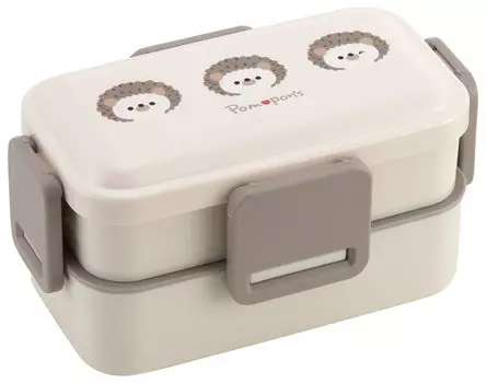 Ланч-бокс Skater Mouse 600 мл антибактериальная пушистая купольная крышка 2 яруса для женщин Сделано в Японии Pompon s PFLW4AG-A