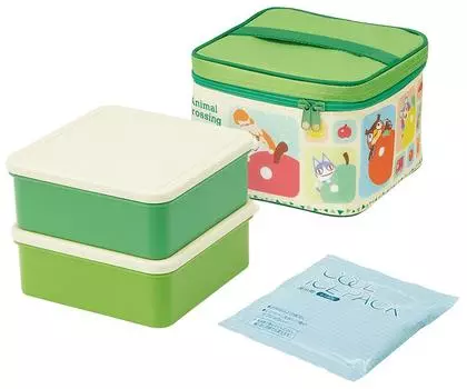 Ланч-бокс Skater Recreation с изоляцией, включает Ice Animal Crossing, изготовлен в пакете 2240 мл, упаковка, 21 шт., Япония, KCPC2-A