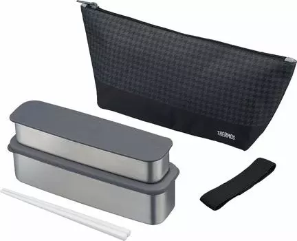 Ланч-бокс THERMOS Black Check Upper Fresh Lunch Box BKC Контейнер/300 мл/Нижний контейнер/515 мл DSA-803W
