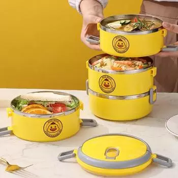 Ланч-бокс Жаростойкий Штабелируемый Большая вместимость Легко носить с собой Многофункциональный Герметичный с крышкой Складной C