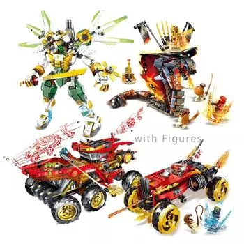 Land Bounty Truck Car Titan Mech Fire Snake Bugs Модель Строительные блоки Кирпичи Игрушки для детей Подарки