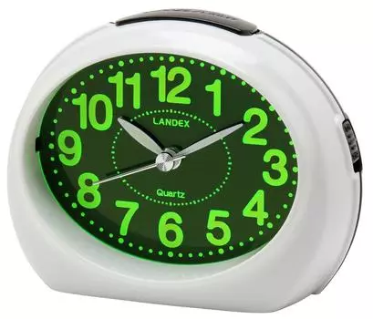 Landex Alarm Clock Analog Piglin Light Concentrating Dial White YT5257WH