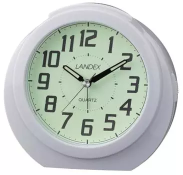 Landex Alarm Clock Analog Regulus Star Luminous Dial White YT5244WH