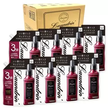 Landrin Softener Extra Large Capacity Elegant Floral Refill 3x Size 1440ml x 8 pieces [Case sales] белый