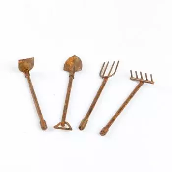 Landscape Home Decor Furniture Farming Tools Fairy Garden Accessories Figurines Dollhouse Miniature 1set