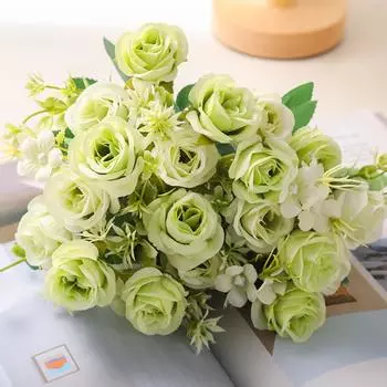 Landscape Imitation Flowers 30cm Fake Flowers Beautiful Artificial Silk Flowers Spring зелёный