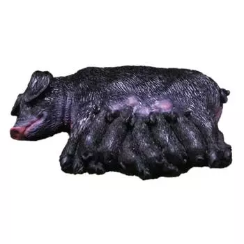 Landscape Micro Resin Pig And Piglet Ornament Farm Scene Decoration Home For