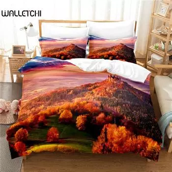 Landscape Painting Bedding Set Duvet Cover Set 3d Bedding Digital Printing Bed Linen Queen Size Bedding Set Fashion Design EU single(135x200cm)