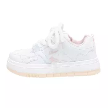 Landscape painting thick rope lace platform shoes design sense four seasons board shoes outdoor feet small casual shoes women 35