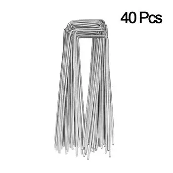 Ландшафтные скобы Уличные колышки для почвопокровных растений Ткань для защиты от сорняков Фиксирующие гвозди для садоводства Тепличное растениеводство Анкер Множественная комбинация на выбор 40PCS Ground Nail