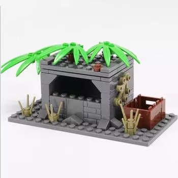 Ландшафтный дизайн Строительный блок Защитный бункер Военная сцена Модель Командование Операция База Строительный блок