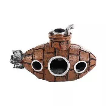 Ландшафтный дизайн Украшения для подводной лодки Аквариум Пещера Убежище для аквариума Украшения для аквариума