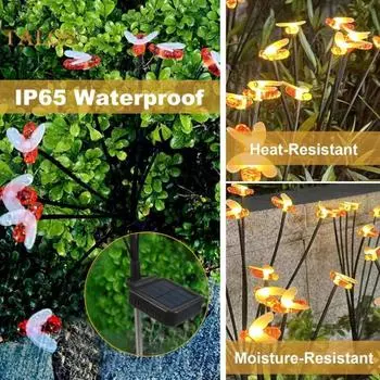 Ландшафтный светильник с высокой конверсией для улучшения дома, эффективный универсальный солнечный уличный декоративный декор для вечеринок B разноцветный