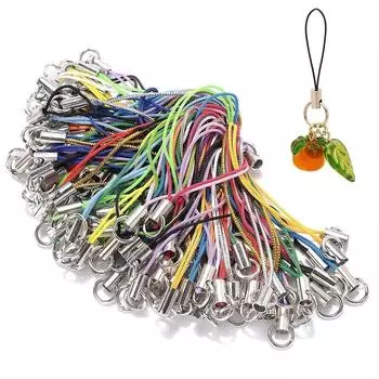 Landyard DIY Craft DIY Keyring Pendant Keychains Cord Lanyard Strap Cord Jump Ring Lanyard Rope синий