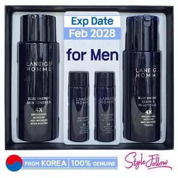 [LANEIGE] Homme Blue Energy Duo Set (Включите 4 предмета) (Для. Мужчины) 1set