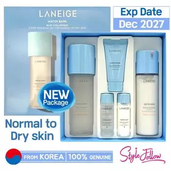 [LANEIGE] Water Bank Blue Hyaluronic 2 Step Essential Set Set (для нормальной и сухой кожи) 1set (for Normal to Dry)