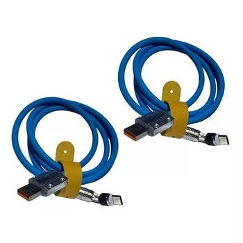 LANGIT 540 degrees rotary magnet cable 7pin USB-C terminal Smartphone Notebook PC tablet fast charging USB2.0 transfer TPE liquid silica gel super