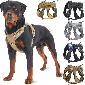 Langlebig Tactical Harness Fr Groe Kleine Hunde Training Weste Leine Pet Harness Und Leine Set Fr Hunde Im Freien Verstellbare, Gepolsterte Harness S чёрный