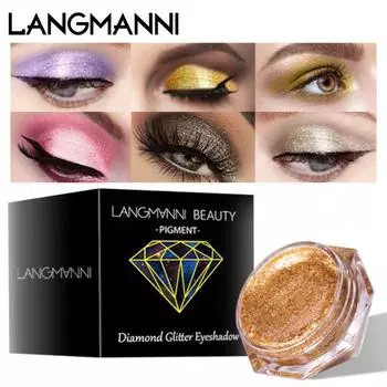 LANGMANNI 6 цветов с бриллиантами и жемчугом, легкие жидкие тени для век, блестящие красочные тени для век, жидкие тени для век, паста 01