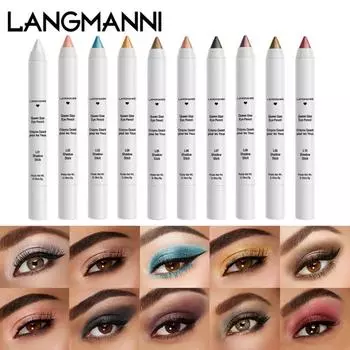 LANGMANNI Цветные ручки для макияжа глаз, стойкие без обморока и катящегося ножа-ручки, можно резать ручками для теней для век 01