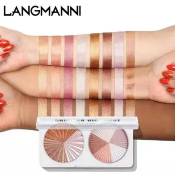 LANGMANNI Двойной диск смешанного цвета, яркие кристаллы, сверло, трехмерная нежная многофункциональная практичная модификация, высокий диск 4.5g*2