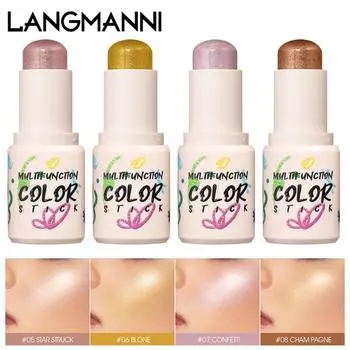 LANGMANNI The New 4-цветный стержень для яркого света, трехмерные натуральные яркие блики