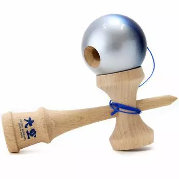 Langs Japan Yamagata Koubou Competition Kendama by Japan Kendama PREMIUM Blue Silver Ozora (Сертифицированная ассоциация) &