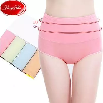LANGSHA, 4 шт., женские трусики, женское хлопковое нижнее белье, дышащие трусы с высокой посадкой, женское нижнее белье, нижнее белье