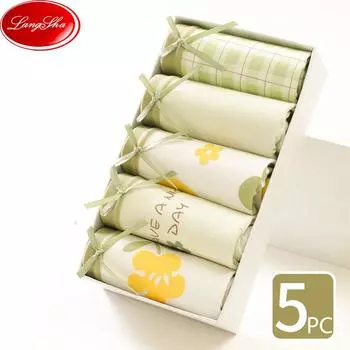 5 шт./компл. трусы с низкой талией для девочек, женское нижнее белье с милым принтом, дышащие хлопковые женские трусики M